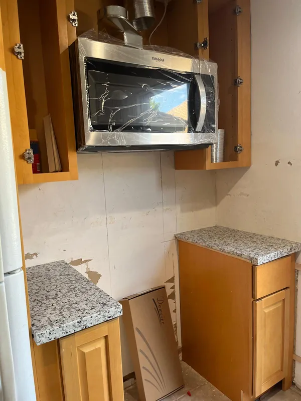 Kitchen demolition stage at the start of a remodel in Vallejo
