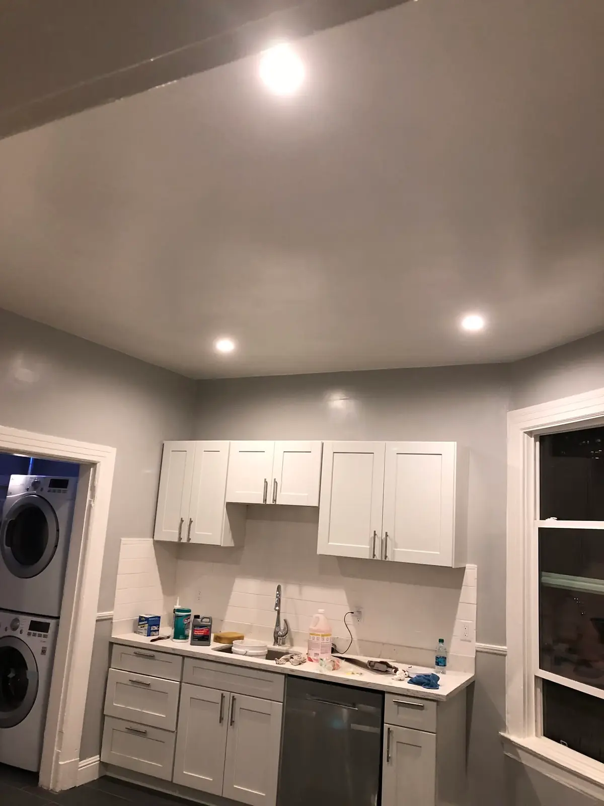 Kitchen cabinets in Vallejo: white shaker cabinets in a compact kitchen